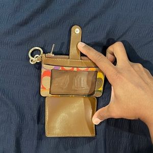 Coach signature card case